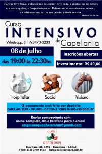 Curso de Capelania Tem como objetivo despertar vocacionados para trabalharem nas mais diversas áreas da capelania. Nesse curso você será capacitado a entender o que é capelania, o que é um capelão, o que faz um capelão e quais os procedimentos básicos para cada ambiente de atuação Ao final do curso será entregue a todos os participantes, uma credencial para visitas religiosas, com validade de um ano. Venha fazer parte desse time de amor e solidariedade! Valor: R$ 40,00 * Permitido no local apenas pessoas que participarão do curso; * Não temos vaga para ouvinte.<div class="em em-view-container" id="em-view-1750970764" data-view="list">
	<div class="em pixelbones em-list em-events-list" id="em-events-list-1750970764" data-view-id="1750970764">
	<table class="events-table container-fluid">
    <thead>
        <tr>
			<th class="event-time" scope="col">Data / Hora</th>
			<th class="event-description" scope="col">Evento</th>
		</tr>
   	</thead>
    <tbody><tr>
			<td>
                <strong>24/09/2018</strong>
<br/>
                <strong>19:00 - 22:00</strong>
<br/><hr/><br/>
            </td>
            <td>
               <strong>Curso de capelania</strong>
                <br/><i>Ong Mãos que abençoam, São Caetano do Sul - São Paulo</i>
<br/><hr/><br/>
            </td>

        </tr><tr>
			<td>
                <strong>23/03/2019</strong>
<br/>
                <strong>09:30 - 16:30</strong>
<br/><hr/><br/>
            </td>
            <td>
               <strong>Bazar solidário</strong>
                <br/><i>ONG, São Caetano - SP</i>
<br/><hr/><br/>
            </td>

        </tr><tr>
			<td>
                <strong>08/04/2019</strong>
<br/>
                <strong>09:00 - 15:00</strong>
<br/><hr/><br/>
            </td>
            <td>
               <strong>Almoço Solidário</strong>
                <br/><i>ONG, São Caetano - SP</i>
<br/><hr/><br/>
            </td>

        </tr><tr>
			<td>
                <strong>29/04/2019</strong>
<br/>
                <strong>09:00 - 15:00</strong>
<br/><hr/><br/>
            </td>
            <td>
               <strong>BANHO E ALMOÇO SOLIDARIO</strong>
                <br/><i>São Caetano do Sul, Sâo Caetano do Sul - São Paulo</i>
<br/><hr/><br/>
            </td>

        </tr><tr>
			<td>
                <strong>01/05/2019</strong>
<br/>
                <strong>13:00 - 15:00</strong>
<br/><hr/><br/>
            </td>
            <td>
               <strong>STAND UP NA TENDA DA ONG – INVASÃO</strong>
                
<br/><hr/><br/>
            </td>

        </tr><tr>
			<td>
                <strong>04/05/2019</strong>
<br/>
                <strong>13:00 - 16:00</strong>
<br/><hr/><br/>
            </td>
            <td>
               <strong>PASCOA SOLIDÁRIA 2019 – INSTITUIÇÃO LUZ DO AMANHÃ</strong>
                <br/><i>ONG MAOS QUE ABENÇOAM, Sâo Caetano do Sul - São Paulo</i>
<br/><hr/><br/>
            </td>

        </tr><tr>
			<td>
                <strong>06/05/2019</strong>
<br/>
                <strong>09:00 - 15:00</strong>
<br/><hr/><br/>
            </td>
            <td>
               <strong>BANHO E ALMOÇO SOLIDÁRIO</strong>
                <br/><i>ONG MÃOS QUE ABENÇOAM, Sâo Caetano do Sul - São Paulo</i>
<br/><hr/><br/>
            </td>

        </tr><tr>
			<td>
                <strong>08/05/2019</strong>
<br/>
                <strong>09:00 - 12:00</strong>
<br/><hr/><br/>
            </td>
            <td>
               <strong>CAFÉ SOLIDÁRIO : ALIANÇA COM A VIDA</strong>
                <br/><i>ONG MAOS QUE ABENÇOAM, Sâo Caetano do Sul - São Paulo</i>
<br/><hr/><br/>
            </td>

        </tr><tr>
			<td>
                <strong>13/05/2019</strong>
<br/>
                <strong>09:00 - 15:00</strong>
<br/><hr/><br/>
            </td>
            <td>
               <strong>BANHO E ALMOÇO SOLIDÁRIO</strong>
                <br/><i>ONG MAOS QUE ABENÇOAM, Sâo Caetano do Sul - São Paulo</i>
<br/><hr/><br/>
            </td>

        </tr><tr>
			<td>
                <strong>15/05/2019</strong>
<br/>
                <strong>09:00 - 12:00</strong>
<br/><hr/><br/>
            </td>
            <td>
               <strong>CAFÉ SOLIDÁRIO : ALIANÇA COM A VIDA</strong>
                <br/><i>ONG MAOS QUE ABENÇOAM, Sâo Caetano do Sul - São Paulo</i>
<br/><hr/><br/>
            </td>

        </tr><tr>
			<td>
                <strong>20/05/2019</strong>
<br/>
                <strong>09:00 - 15:00</strong>
<br/><hr/><br/>
            </td>
            <td>
               <strong>BANHO E ALMOÇO SOLIDÁRIO</strong>
                <br/><i>ONG MAOS QUE ABENÇOAM, Sâo Caetano do Sul - São Paulo</i>
<br/><hr/><br/>
            </td>

        </tr><tr>
			<td>
                <strong>22/05/2019</strong>
<br/>
                <strong>09:00 - 12:00</strong>
<br/><hr/><br/>
            </td>
            <td>
               <strong>CAFÉ SOLIDÁRIO : ALIANÇA COM A VIDA</strong>
                <br/><i>ONG MAOS QUE ABENÇOAM, Sâo Caetano do Sul - São Paulo</i>
<br/><hr/><br/>
            </td>

        </tr><tr>
			<td>
                <strong>27/05/2019</strong>
<br/>
                <strong>09:00 - 15:00</strong>
<br/><hr/><br/>
            </td>
            <td>
               <strong>BANHO E ALMOÇO SOLIDÁRIO</strong>
                <br/><i>ONG MAOS QUE ABENÇOAM, Sâo Caetano do Sul - São Paulo</i>
<br/><hr/><br/>
            </td>

        </tr><tr>
			<td>
                <strong>29/05/2019</strong>
<br/>
                <strong>09:00 - 12:00</strong>
<br/><hr/><br/>
            </td>
            <td>
               <strong>CAFÉ SOLIDÁRIO : ALIANÇA COM A VIDA</strong>
                <br/><i>ONG MAOS QUE ABENÇOAM, Sâo Caetano do Sul - São Paulo</i>
<br/><hr/><br/>
            </td>

        </tr><tr>
			<td>
                <strong>03/06/2019</strong>
<br/>
                <strong>09:00 - 15:00</strong>
<br/><hr/><br/>
            </td>
            <td>
               <strong>Banho e Almoço Solidário</strong>
                <br/><i>ONG MAOS QUE ABENÇOAM, Sâo Caetano do Sul - São Paulo</i>
<br/><hr/><br/>
            </td>

        </tr><tr>
			<td>
                <strong>05/06/2019</strong>
<br/>
                <strong>09:00 - 12:00</strong>
<br/><hr/><br/>
            </td>
            <td>
               <strong>Café Solidário Aliança com a vida</strong>
                <br/><i>ONG MAOS QUE ABENÇOAM, Sâo Caetano do Sul - São Paulo</i>
<br/><hr/><br/>
            </td>

        </tr><tr>
			<td>
                <strong>10/06/2019</strong>
<br/>
                <strong>09:00 - 15:00</strong>
<br/><hr/><br/>
            </td>
            <td>
               <strong>Banho e Almoço Solidário</strong>
                <br/><i>ONG MAOS QUE ABENÇOAM, Sâo Caetano do Sul - São Paulo</i>
<br/><hr/><br/>
            </td>

        </tr><tr>
			<td>
                <strong>12/06/2019</strong>
<br/>
                <strong>09:00 - 12:00</strong>
<br/><hr/><br/>
            </td>
            <td>
               <strong>Café Solidário Aliança com a Vida</strong>
                <br/><i>ONG MAOS QUE ABENÇOAM, Sâo Caetano do Sul - São Paulo</i>
<br/><hr/><br/>
            </td>

        </tr><tr>
			<td>
                <strong>17/06/2019</strong>
<br/>
                <strong>09:00 - 15:00</strong>
<br/><hr/><br/>
            </td>
            <td>
               <strong>Banho e Almoço Solidário</strong>
                <br/><i>ONG MAOS QUE ABENÇOAM, Sâo Caetano do Sul - São Paulo</i>
<br/><hr/><br/>
            </td>

        </tr><tr>
			<td>
                <strong>19/06/2019</strong>
<br/>
                <strong>09:00 - 12:00</strong>
<br/><hr/><br/>
            </td>
            <td>
               <strong>Café Solidário Aliança com a Vida</strong>
                <br/><i>Ong Mãos que abençoam, São Caetano do Sul - São Paulo</i>
<br/><hr/><br/>
            </td>

        </tr></tbody></table><div class="em-pagination em-ajax" data-em-ajax="id=1750970764&limit=20&scope=%26quot%3Bfuture%26quot%3B&action=search_events"> <span class="page-numbers current">1</span> <a class="page-numbers" href="/curso-intensivo-de-capelania/?pno=2" title="2">2</a>  <a class="page-numbers" href="/curso-intensivo-de-capelania/?pno=3" title="3">3</a>  <a class="page-numbers" href="/curso-intensivo-de-capelania/?pno=4" title="4">4</a>  <a class="next page-numbers" href="/curso-intensivo-de-capelania/?pno=2" title="2">></a>  </div>	</div>
</div>